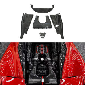 FERRARI F8 Dry Carbon Fiber Engine bay cover