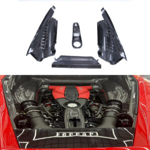 FERRARI F8 Dry carbon fiber  Engine Bay Side Panels